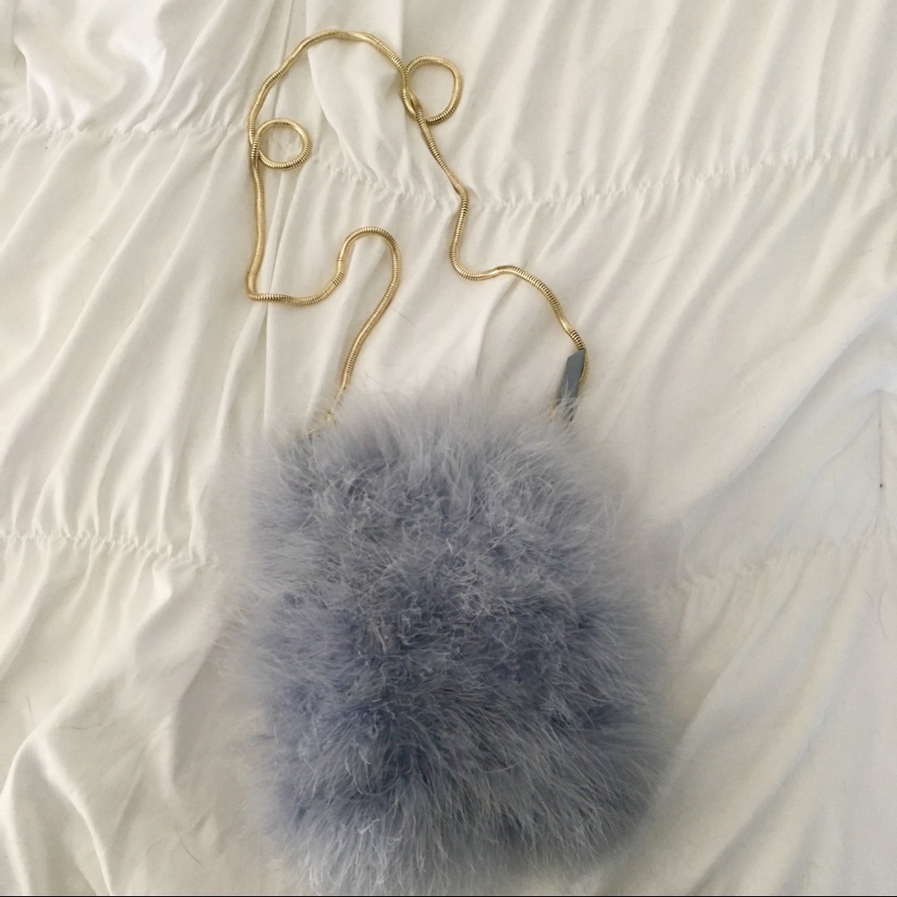 Fluffy feather topshop crossbody bag